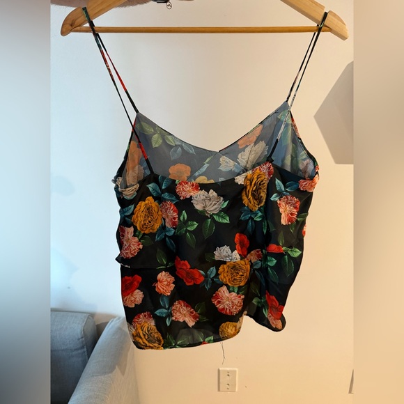 Strapless blouse with colored flowers - Picture 4 of 5